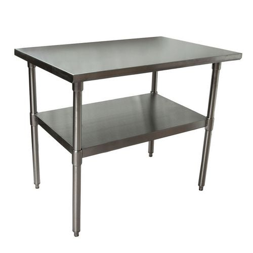 BK Resources Stainless Steel Flat Top Work Tables 48wx30dx36h Silver 2/pallet