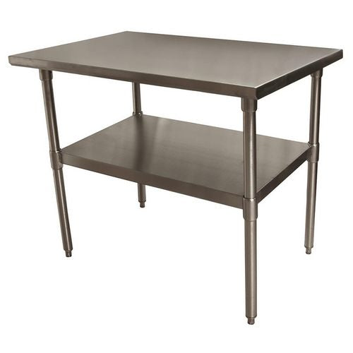 BK Resources Stainless Steel Flat Top Work Tables 48wx30dx36h Silver 2/pallet