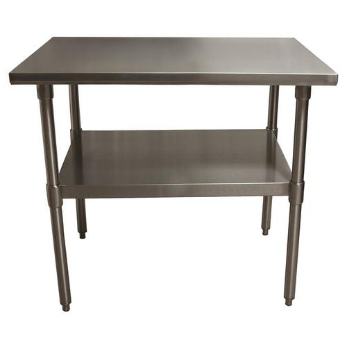 BK Resources Stainless Steel Flat Top Work Tables 48wx30dx36h Silver 2/pallet