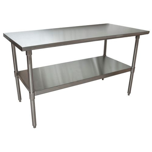 BK Resources Stainless Steel Flat Top Work Tables 60wx30dx36h Silver 2/pallet