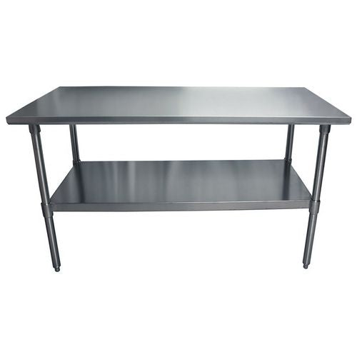 BK Resources Stainless Steel Flat Top Work Tables 60wx30dx36h Silver 2/pallet