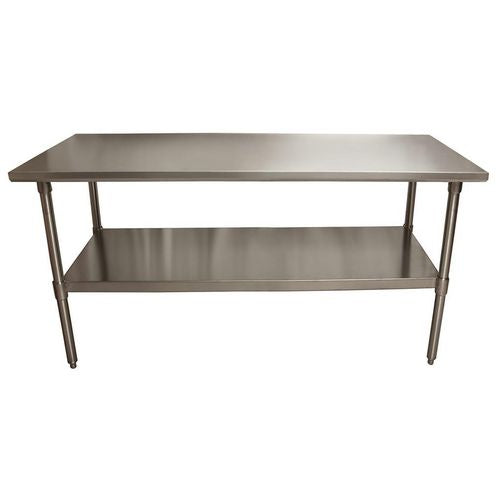 BK Resources Stainless Steel Flat Top Work Tables 72wx30dx36h Silver 2/pallet