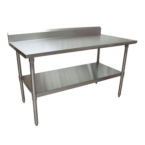 BK Resources Stainless Steel 5" Riser Top Tables 60wx30dx39.75h Silver 2/pallet