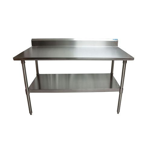 BK Resources Stainless Steel 5" Riser Top Tables 60wx30dx39.75h Silver 2/pallet