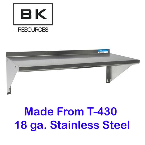 BK Resources Stainless Steel Economy Overshelf 32wx12dx8h Stainless Steel Silver 2/pallet