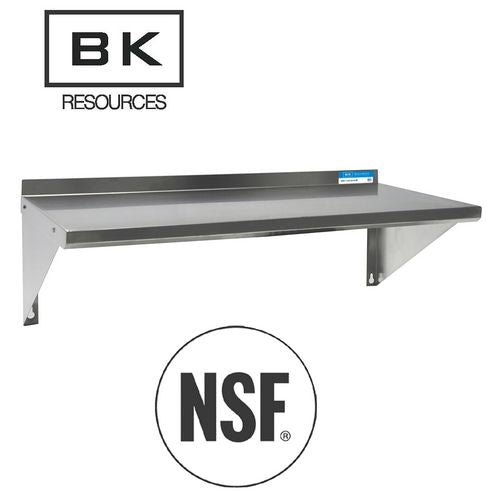 BK Resources Stainless Steel Economy Overshelf 32wx12dx8h Stainless Steel Silver 2/pallet