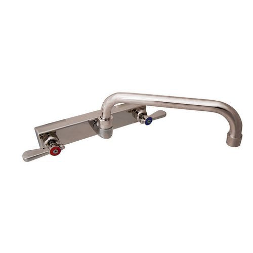 BK Resources Evolution Splash Mount Stainless Steel Faucet 4.88" Height/10" Reach Stainless Steel