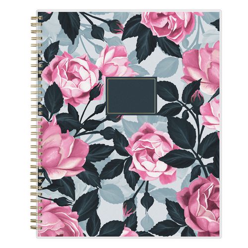 Blue Sky Roosevelt Pink Academic Weekly/monthly Planner Floral Artwork 11"x8.5" Pink/gray Cover 12-month (july-june): 2024-2025