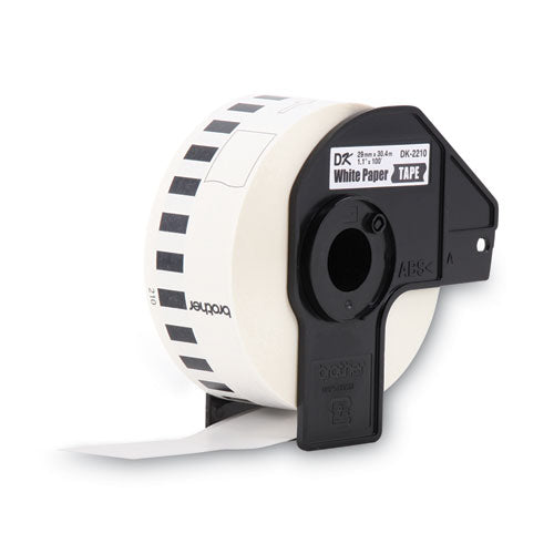 Brother Continuous Paper Label Tape 1.1"x100 Ft Roll White