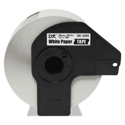 Brother Continuous Paper Label Tape 1.5"x100 Ft Black/white