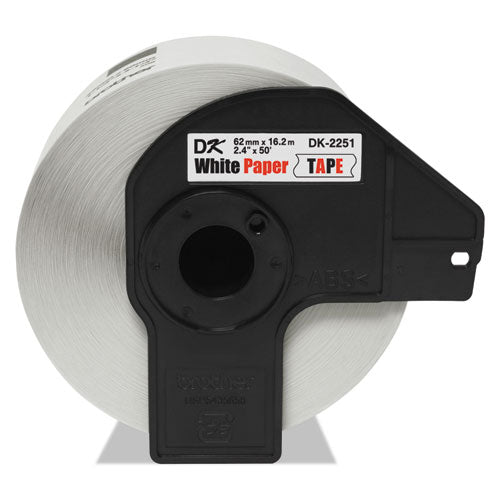 Brother Continuous Paper Label Tape 2.4"x50 Ft Black/white