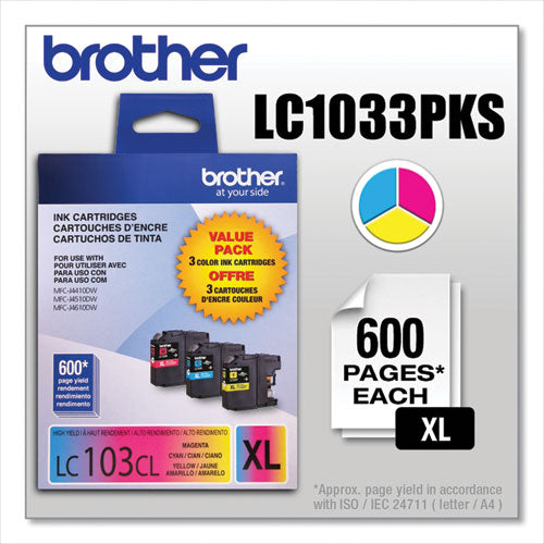 Brother Lc1033pks Innobella High-yield Ink 600 Page-yield Cyan/magenta/yellow