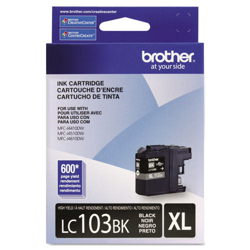 Brother Lc103bk Innobella High-yield Ink 600 Page-yield Black