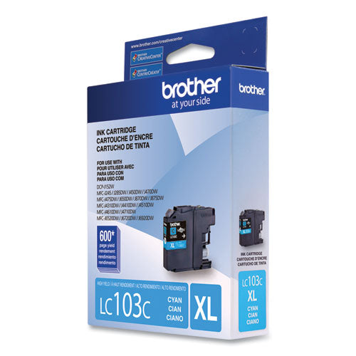 Brother Lc103c Innobella High-yield Ink 600 Page-yield Cyan