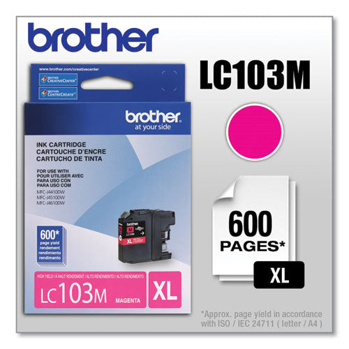 Brother Lc103m Innobella High-yield Ink 600 Page-yield Magenta