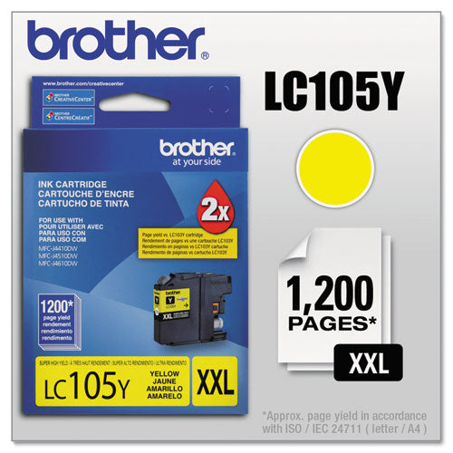 Brother Lc105y Innobella Super High-yield Ink 1200 Page-yield Yellow