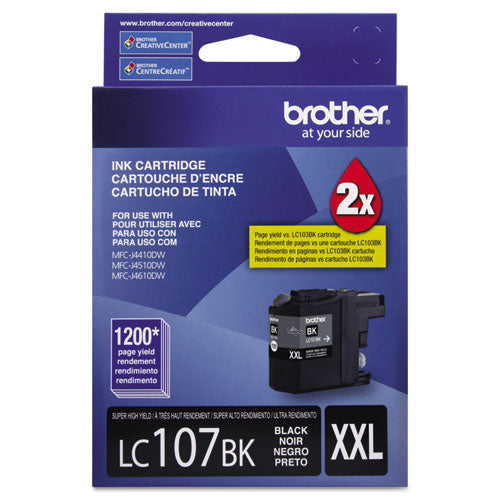 Brother Lc107bk Innobella Super High-yield Ink 1200 Page-yield Black