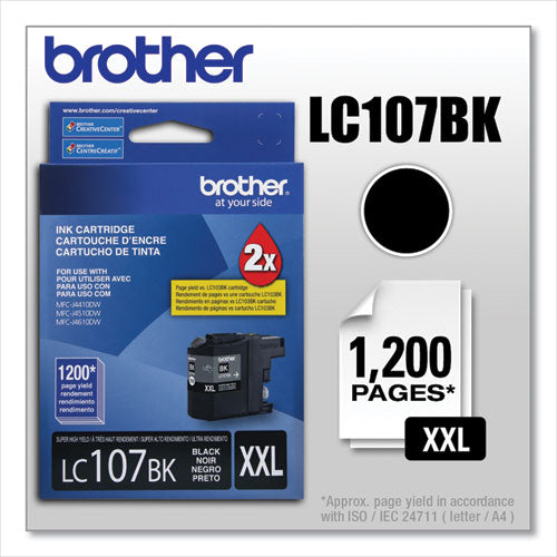 Brother Lc107bk Innobella Super High-yield Ink 1200 Page-yield Black