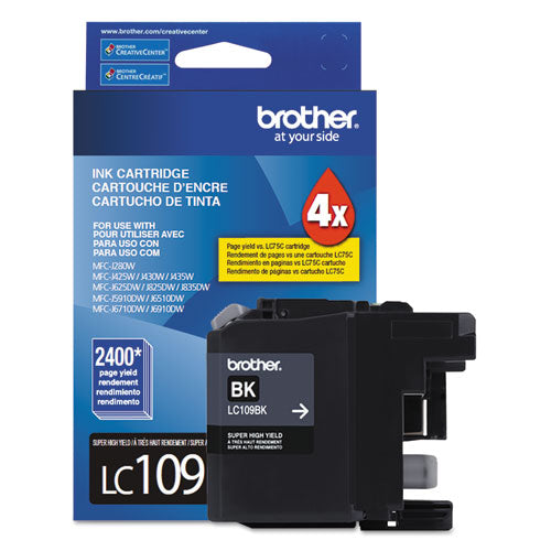 Brother Lc109bk Innobella Super High-yield Ink 2400 Page-yield Black