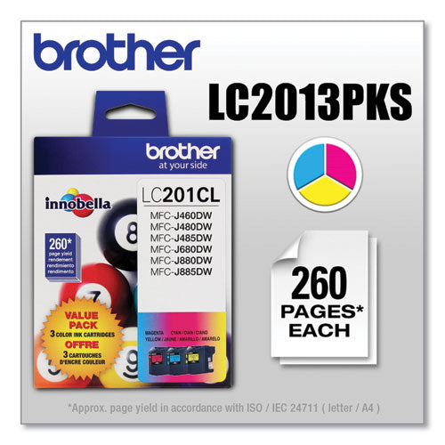 Brother Lc2013pks Innobella Ink 260 Page-yield Cyan/magenta/yellow