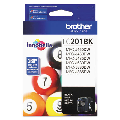 Brother Lc201bk Innobella Ink 260 Page-yield Black