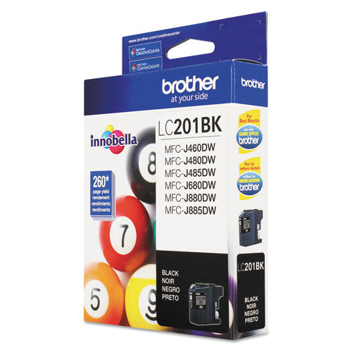 Brother Lc201bk Innobella Ink 260 Page-yield Black