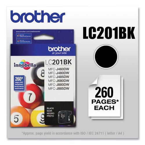 Brother Lc201bk Innobella Ink 260 Page-yield Black