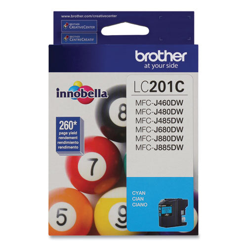 Brother Lc201c Innobella Ink 260 Page-yield Cyan