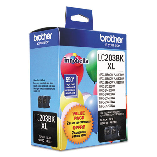 Brother Lc2032pks Innobella High-yield Ink 550 Page-yield Black 2/pack