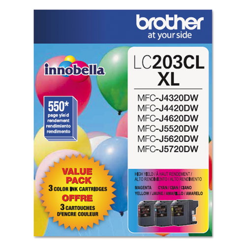 Brother Lc2033pks Innobella High-yield Ink 550 Page-yield Cyan/magenta/yellow