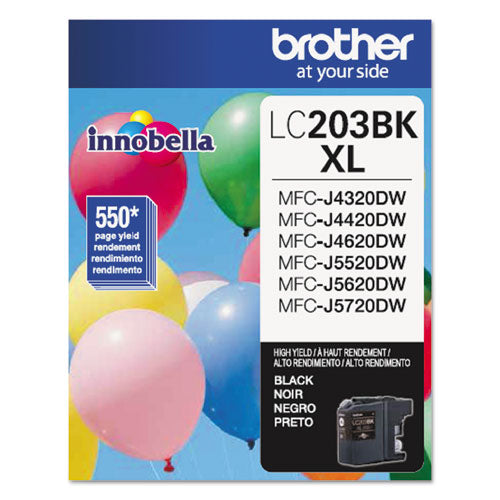 Brother Lc203bk Innobella High-yield Ink 550 Page-yield Black