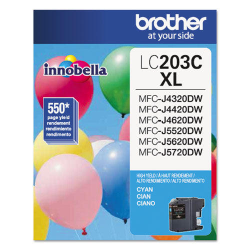 Brother Lc203c Innobella High-yield Ink 550 Page-yield Cyan