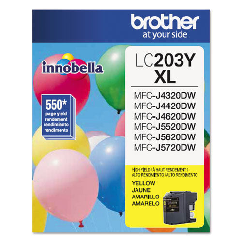 Brother Lc203y Innobella High-yield Ink 550 Page-yield Yellow