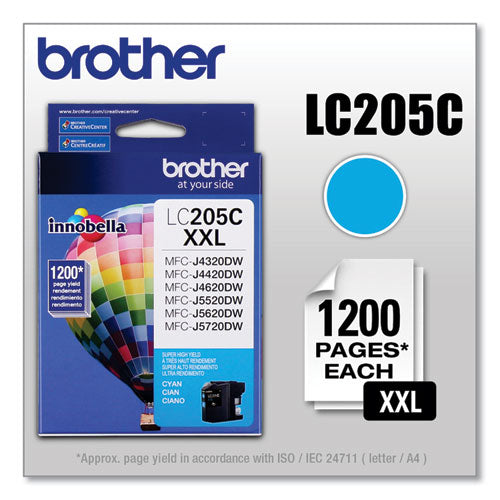 Brother Lc205c Innobella Super High-yield Ink 1200 Page-yield Cyan