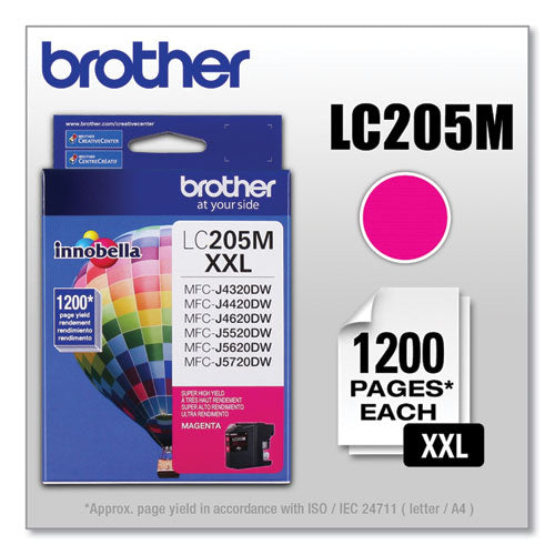 Brother Lc205m Innobella Super High-yield Ink 1200 Page-yield Magenta