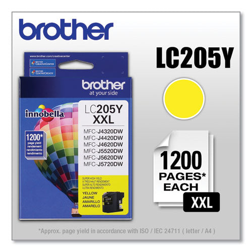 Brother Lc205y Innobella Super High-yield Ink 1200 Page-yield Yellow