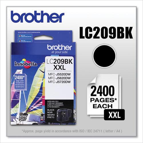 Brother Lc209bk Innobella Super High-yield Ink 2400 Page-yield Black