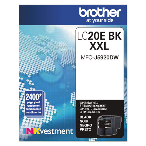 Brother Lc20ebk Inkvestment Super High-yield Ink 2400 Page-yield Black