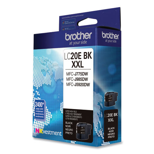 Brother Lc20ebk Inkvestment Super High-yield Ink 2400 Page-yield Black