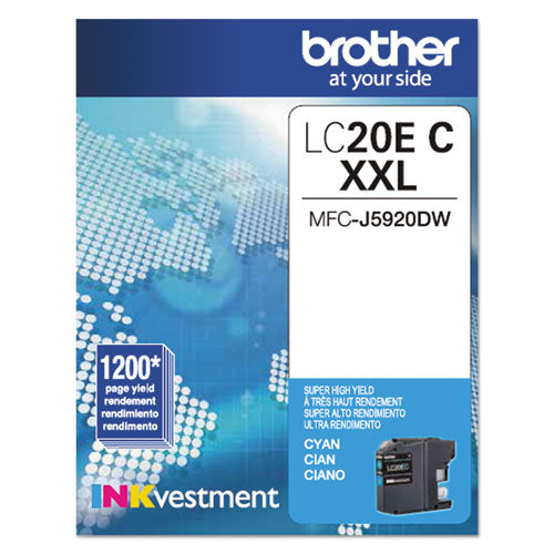 Brother Lc20ec Inkvestment Super High-yield Ink 1200 Page-yield Cyan