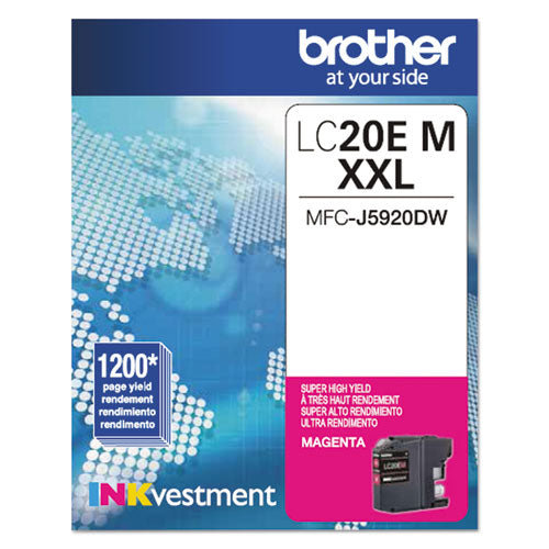 Brother Lc20em Inkvestment Super High-yield Ink 1200 Page-yield Magenta