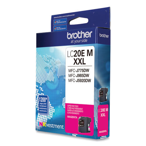 Brother Lc20em Inkvestment Super High-yield Ink 1200 Page-yield Magenta