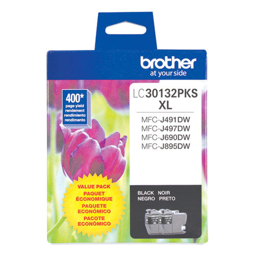 Brother Lc30132pks High-yield Ink 400 Page-yield Black 2/pack