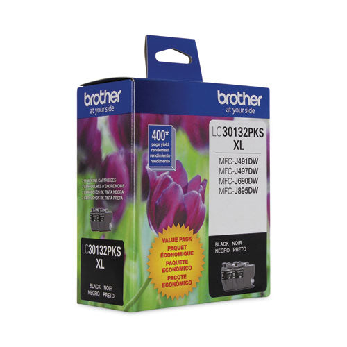 Brother Lc30132pks High-yield Ink 400 Page-yield Black 2/pack