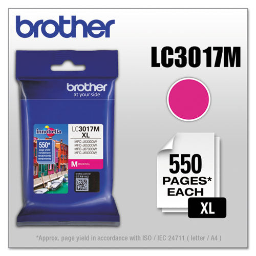 Brother Lc3017m Innobella High-yield Ink 550 Page-yield Magenta