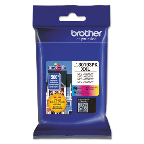 Brother Lc30193pk Innobella High-yield Ink 1500 Page-yield Cyan/magenta/yellow