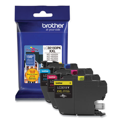 Brother Lc30193pk Innobella High-yield Ink 1500 Page-yield Cyan/magenta/yellow