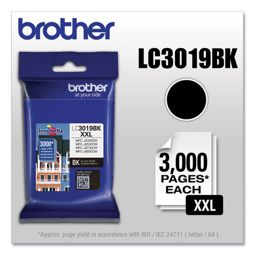 Brother Lc3019bk Innobella Super High-yield Ink 2800 Page-yield Black