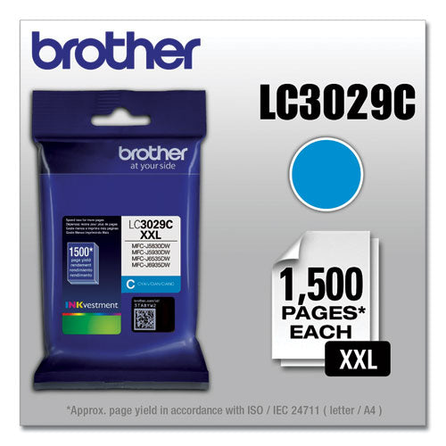 Brother Lc3029c Inkvestment Super High-yield Ink 1500 Page-yield Cyan