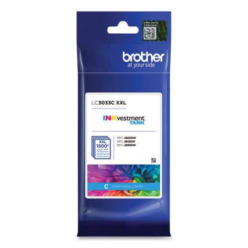 Brother Lc3033c Inkvestment Super High-yield Ink 1500 Page-yield Cyan